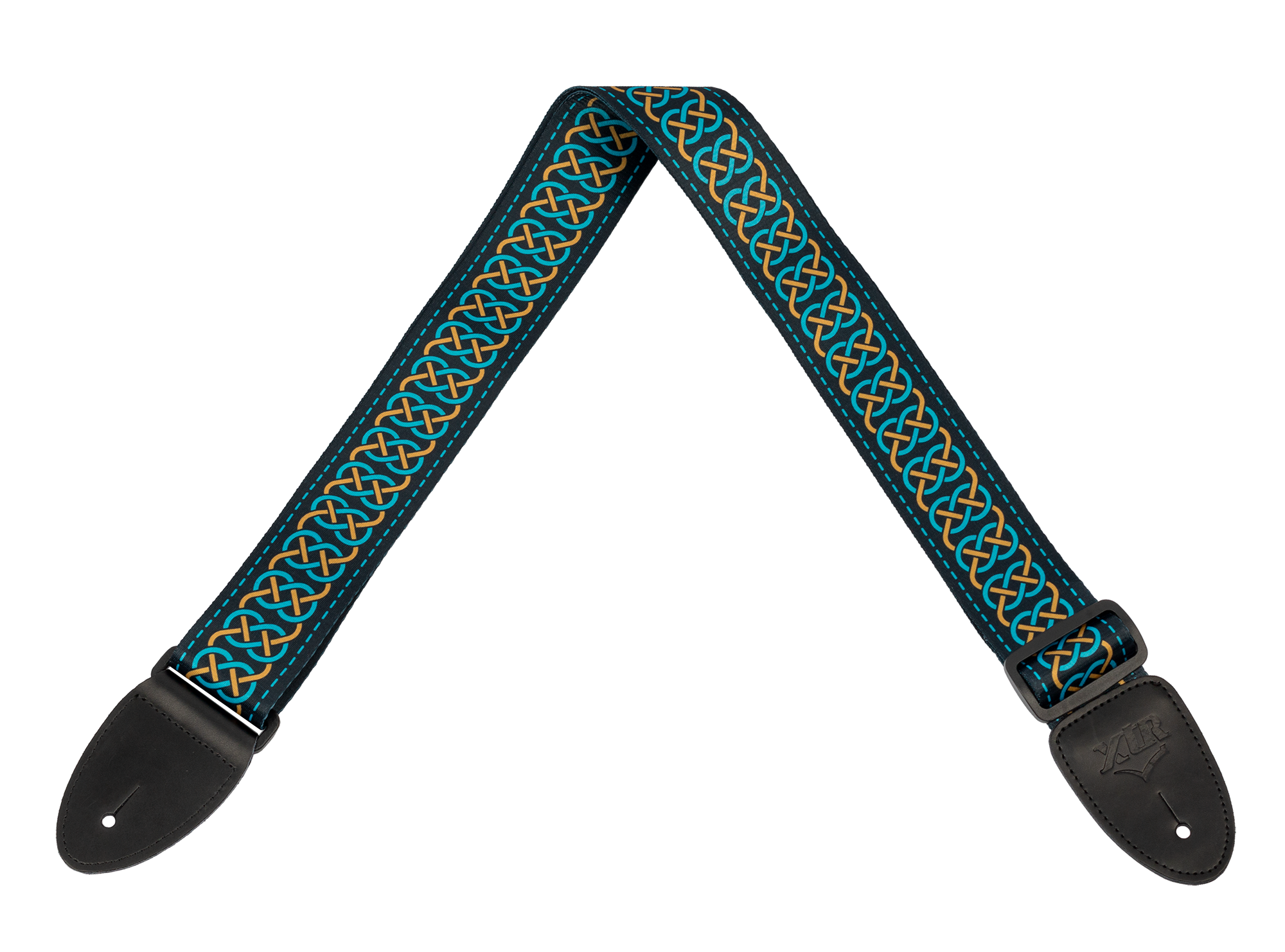 XTR | LS413 | Guitar Strap. | Gold and Teal XTR | LS413 | Guitar Strap. | Gold and Teal